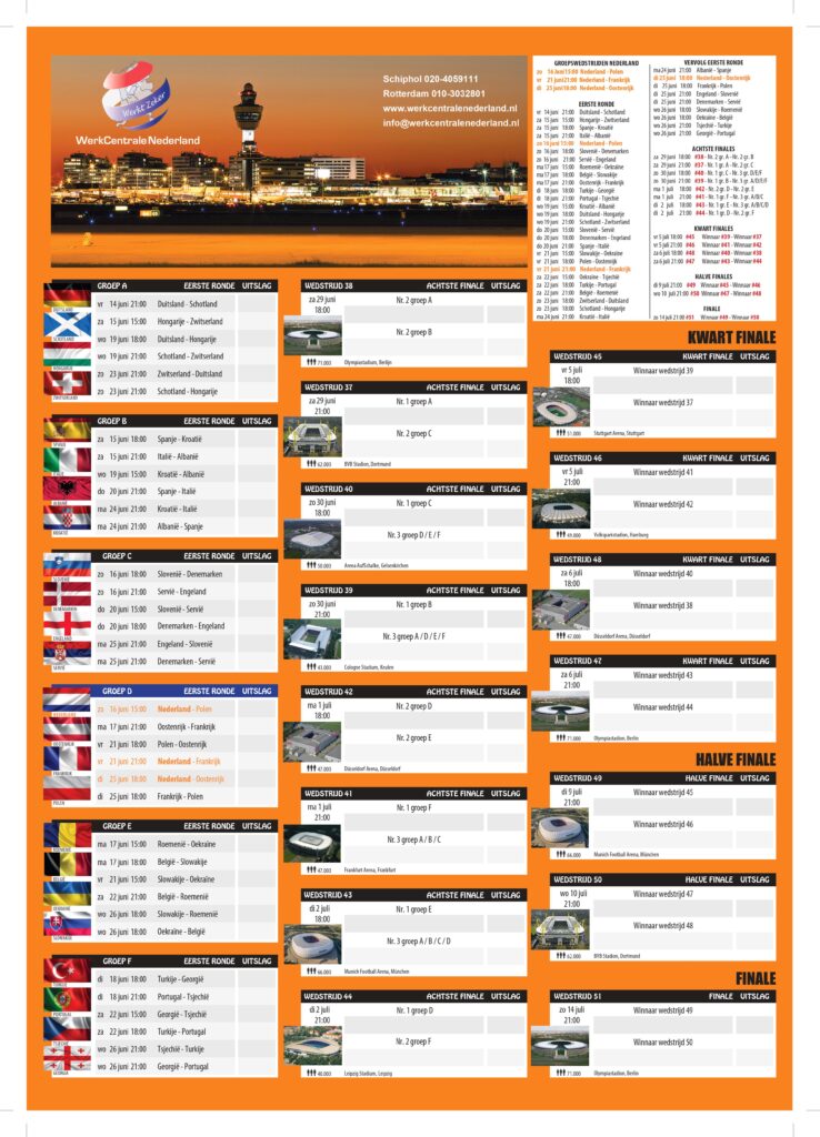 EK Speelschema 2024 - EK Voetbal